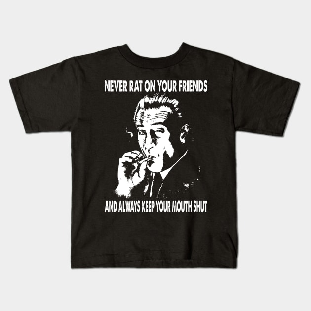 Joe pesci vintage movie smoking art Kids T-Shirt by Julie lovely drawings